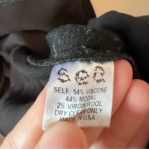 Sea New York dress wool blend mock neck charcoal grey space dye pattern shift - Picture 9 of 9